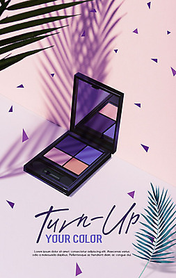 PSD 편집이미지 나뭇잎 사람없음 화장 뷰티 보라색 화장품 삼각형 아이섀도 이미지편집 도형 컬러 잎 파일형식