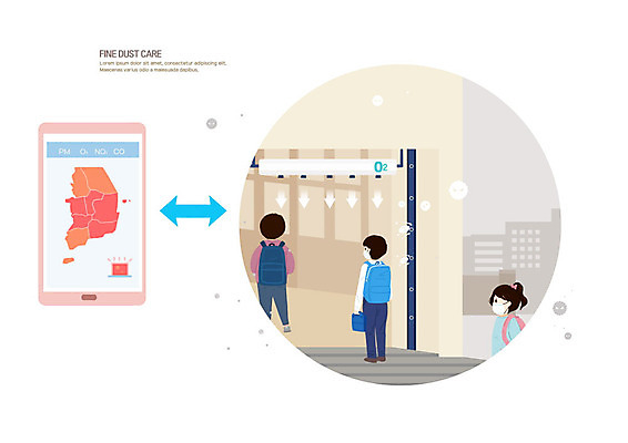 전신 PSD 학생 여자 남자 어린이 지도 일러스트 학교 책가방 마스크 사람 상반신 빨간색 세명 스마트폰 위험 사회이슈 준비 경보 공기청정기 먼지제거 산소공급기 미세먼지 국내일러스트 교육 컬러 컨셉 가방 핸드폰 스마트기기 가전제품 먼지 파일형식