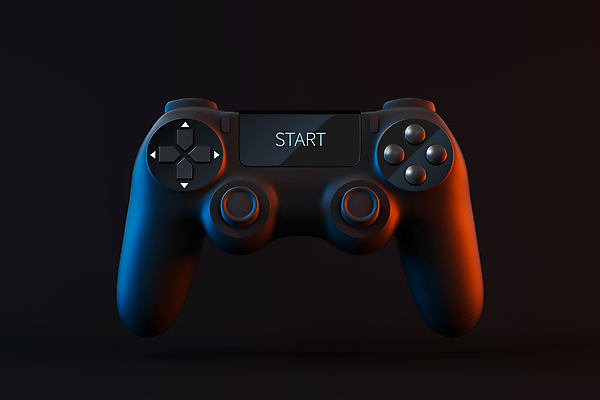 JPG 해외이미지 사람없음 3D 검은색 게임 게임기 조이스틱 게임패드 해외포토 포토 컬러 놀이 디지털합성 파일형식 이미지허브