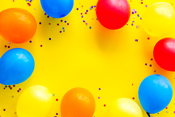 포토 JPG 해외이미지 백그라운드 사람없음 노란색 축하 꽃가루 풍선 카피스페이스 해외포토 컬러 컨셉 공백 가루 파일형식 이미지허브