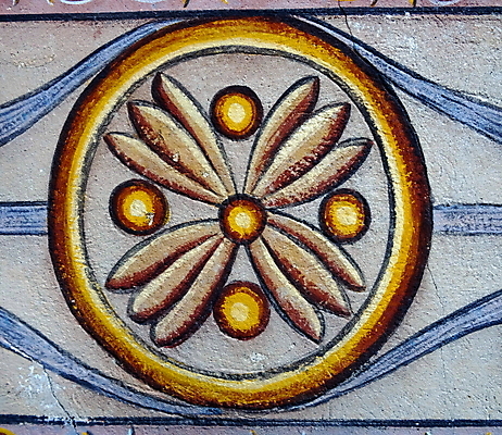 포토 JPG 해외이미지 꽃잎 벽 미술 사람없음 장식 노란색 원형 중세 황금 닫기 그림 해외포토 도형 꽃 컬러 모션 문화예술 역사 파일형식 이미지허브