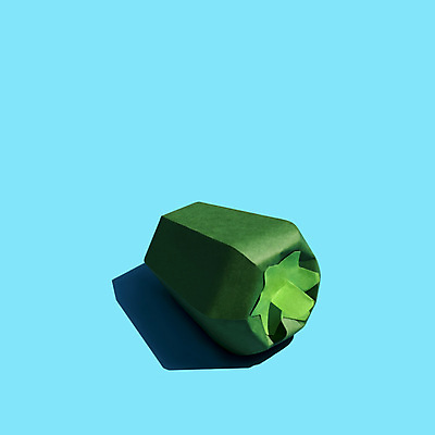 포토 JPG 해외이미지 종이 피망 파프리카 실내 그림자 사람없음 한개 페이퍼아트 오브젝트 종이공예 파란배경 해외포토 1 백그라운드 채소 내부 파란색 공예 파일형식 이미지허브