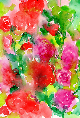 포토 JPG 해외이미지 분홍색 백그라운드 붓터치 사람없음 빨간색 물감 번짐 파스텔톤 해외포토 컬러 미술도구 파일형식 효과 이미지허브