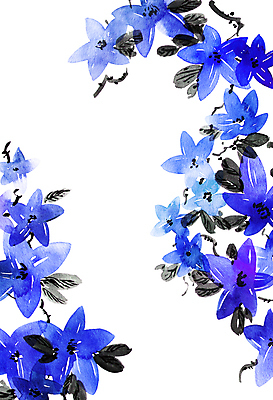 JPG 해외이미지 식물 꽃 일러스트 붓터치 사람없음 뷰티 그림 번짐 해외일러스트 파일형식 효과 이미지허브