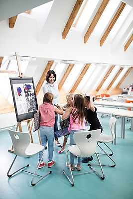 포토 JPG 전신 서양인 외국인 여자 남자 어린이 학교 실내 미술 서기 미소 들기 사람 여러명 성인 앞모습 10대 스쿨라이프 교사 붓 스케치북 그림 체코 미술교육 국내포토 직업 라이프스타일 교육 유럽 뷰포인트 다수 모션 청소년 문화예술 학용품 표정 인종 내부 파일형식