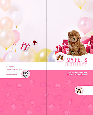 PSD 템플릿 표지디자인 북디자인 출판디자인 표지 리본 반려견 얼굴 리플렛 분홍색 2단접지 북커버 여러마리 포장 선물 팜플렛 사람없음 선물상자 반려동물 생일파티 생일 강아지 시베리안허스키 푸들 비글 풍선 치와와 반려 이미지템플릿 동물 기념일 컬러 다수 신체부위 상자 개 파일형식