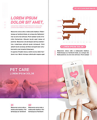 PSD 템플릿 표지디자인 북디자인 출판디자인 행복 내지 반려견 리플렛 분홍색 두마리 2단접지 북커버 모바일 그래프 팜플렛 야외 신체부위 스마트폰 반려동물 양손 골든리트리버 강아지 보호 반려 애교 펫케어 이미지템플릿 동물 손 감정 컬러 컨셉 2 관리 사람 핸드폰 스마트기기 개 리트리버 파일형식