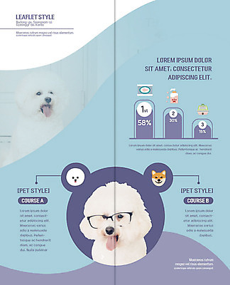 PSD 템플릿 표지디자인 북디자인 출판디자인 행복 내지 반려견 리플렛 2단접지 북커버 여러마리 그래프 팜플렛 사람없음 파란색 반려동물 강아지 보호 애견용품 반려 펫케어 안경낌 시바견 비숑프리제 이미지템플릿 반려용품 동물 감정 안경 컬러 다수 컨셉 관리 개 오브젝트 파일형식