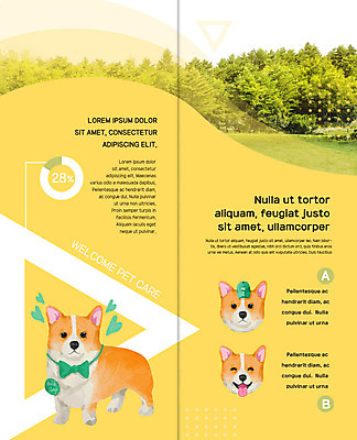 PSD 나무 템플릿 표지디자인 북디자인 출판디자인 행복 리본 내지 반려견 리플렛 2단접지 북커버 그래프 세마리 팜플렛 잔디 초원 사람없음 야외 노란색 산책 강아지 보호 반려 웰시코기 이미지템플릿 식물 감정 컬러 컨셉 휴식 3 반려동물 개 파일형식