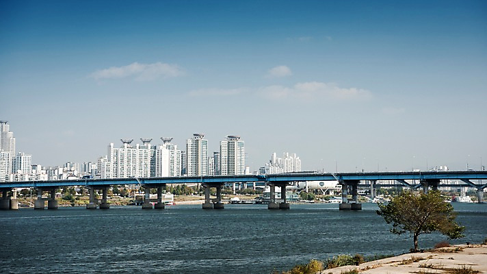 포토 JPG 주간 나무 구름 하늘 서울 한국 빌딩 사람없음 야외 도시풍경 도시 강가 한강 영동대교 국내포토 자연요소 식물 아시아 풍경 건물 강 다리_건축물 랜드마크 파일형식