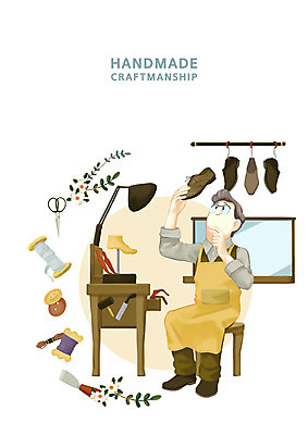 전신 PSD 노년 남자 안경 구두 의자 일러스트 한명 사람 갈색 앞치마 공구 스탠드 작업 작업실 집중 책상 만족 장인 가죽공예 수제화 장인정신 핸드메이드 노인남자한명만 국내일러스트 1 잡화 감정 컬러 가구 신발 컨셉 조명 성인 도구 공예 남자한명만 노인남자만 파일형식