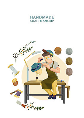 전신 PSD 모자 남자 리본 안경 의자 일러스트 탁자 전등 단추 종류 한명 사람 앉기 성인 갈색 앞치마 다양 스탠드 바느질 공예 실타래 장인 장인정신 접착제 핸드메이드 성인남자한명만 국내일러스트 1 잡화 컬러 가구 다수 모션 조명 취미 풀_접착제 남자한명만 성인남자만 파일형식