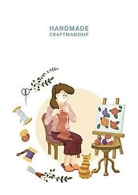 전신 PSD 한마리 여자 꽃 분홍색 잎 의자 일러스트 슬리퍼 가위 한명 사람 앉기 성인 고양이 뜨개질 털실 공예 이젤 니트 캔버스 실타래 장인 대바늘 반려 장인정신 핸드메이드 성인여자한명만 국내일러스트 식물 1 컬러 가구 신발 상의 포유류 모션 문구용품 취미 반려동물 미술도구 실 여자한명만 성인여자만 파일형식