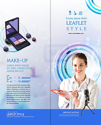 PSD 서양인 외국인 템플릿 표지디자인 북디자인 출판디자인 여자 표지 리플렛 2단접지 북커버 한명 사람 팜플렛 상반신 20대 성인 파란색 뷰티 화장품 마이크 방송 영상 아이섀도 동영상 메이크업브러쉬 방송장비 성인여자한명만 뷰티크리에이터 1인미디어 이미지템플릿 1 컬러 음향기기 인종 청년 장비 붓 여자한명만 성인여자만 파일형식 크리에이터