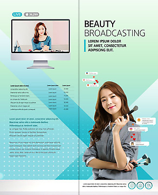 PSD 템플릿 표지디자인 북디자인 출판디자인 여자 내지 리플렛 2단접지 북커버 미소 들기 사람 팜플렛 상반신 20대 성인 두명 컴퓨터 뷰티 모니터 화장품 한국인 마이크 방송 영상 메이크업아티스트 동영상 라이브 메이크업브러쉬 성인여자만 뷰티크리에이터 1인미디어 이미지템플릿 직업 음향기기 모션 표정 동양인 청년 전자제품 붓 여자만 성인만 파일형식 크리에이터