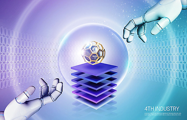 PSD 편집이미지 산업 지구 패턴 미래 정보기술 사람없음 파란색 과학기술 로봇 IT산업 로봇팔 폴리곤 4차산업 미래산업 이미지편집 컬러 컨셉 무늬 기술 파일형식