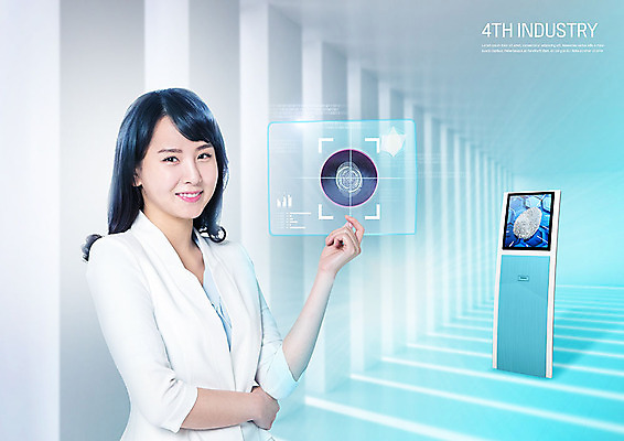 PSD 편집이미지 여자 산업 미래 안내 정보기술 한명 미소 사람 손짓 상반신 20대 성인 옆모습 파란색 스크린 한국인 과학기술 보안 IT산업 지문 지문인식 홀로그램 성인여자한명만 4차산업 미래산업 이미지편집 1 뷰포인트 컬러 컨셉 모션 기술 표정 안전 동양인 청년 생체인식기술 여자한명만 성인여자만 파일형식