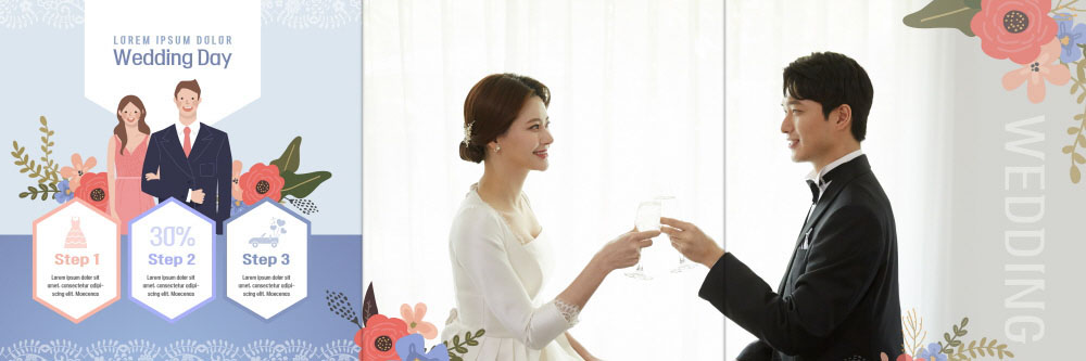 PSD 템플릿 표지디자인 북디자인 출판디자인 여자 남자 꽃 내지 리플렛 웨딩드레스 결혼 와인잔 북커버 3단접지 사랑 미소 사람 팜플렛 여러명 상반신 20대 성인 30대 파란색 마주보기 팔짱 한국인 건배 청첩장 초대 예복 신랑신부 성인만 이미지템플릿 식물 드레스 옷 감정 신부_웨딩 컬러 다수 신랑 술잔 모션 카드_감사 표정 동양인 이벤트 청년 장년 파일형식