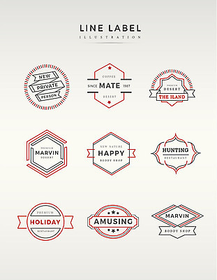 도형 영어 별 리본 선 라인일러스트 일러스트 프레임 사람없음 빨간색 세트 라벨 회색 국내일러스트 AI파일 자연요소 문자 컬러 파일형식 벡터