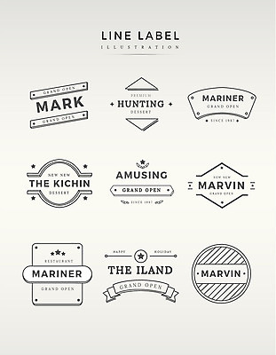 도형 영어 별 리본 선 라인일러스트 일러스트 프레임 사람없음 세트 라벨 회색 삼각형 국내일러스트 AI파일 자연요소 문자 컬러 파일형식 벡터