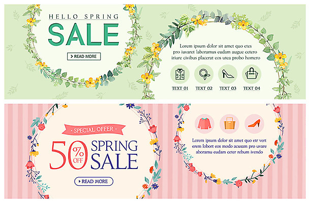 PSD 템플릿 배너 배너템플릿 옷 꽃 ZIP 구두 웹템플릿 잎 가방 프레임 이벤트 사람없음 초록색 쇼핑 컬러풀 세일 봄 현수막 원형 반값 이벤트배너 웹배너 빅배너 도형 식물 잡화 계절 컬러 신발 파일형식
