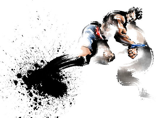 PSD 남자 스포츠 포즈 일러스트 캘리그라피 붓터치 사람 경기 상반신 성인 두명 빨간색 파란색 검은색 전통놀이 힘 잡기 역동적 번짐 씨름 씨름선수 샅바 성인남자만 국내일러스트 전통 스포츠용품 컬러 컨셉 모션 놀이 운동선수 남자만 성인만 파일형식 효과