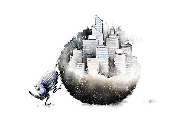 PSD 한마리 곤충 일러스트 캘리그라피 성공 붓터치 사람없음 건물 보라색 도시 결심 번짐 열정 굴리기 쇠똥구리 국내일러스트 동물 1 건축물 감정 컬러 컨셉 모션 파일형식 효과