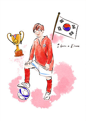 전신 PSD 남자 남학생 일러스트 축구공 청소년 축구선수 한명 미소 사람 빨간색 희망 꿈 태극기 트로피 메달 장래희망 축구복 십대남자한명만 국내일러스트 1 학생 감정 컬러 공 축구용품 운동선수 표정 운동복 축구 국기 상_우승 상_상패 남자한명만 십대남자만 파일형식