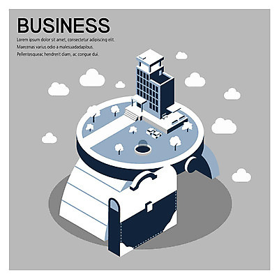 나무 구름 서류가방 일러스트 회사 비즈니스 자동차 빌딩 사람없음 건물 손목시계 분수대 심플 아이소메트릭 국내일러스트 AI파일 자연요소 식물 건축물 육상교통 시계 가방 장신구 파일형식 벡터