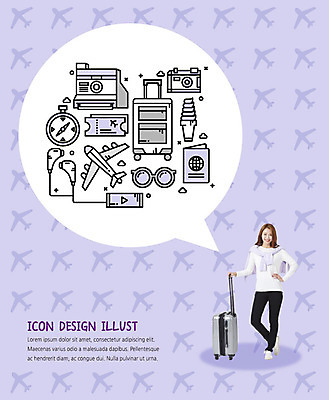 전신 편집이미지 여자 여행 백그라운드 패턴 아이스크림 비행기 한명 서기 사람 20대 성인 선글라스 카메라 귀여움 캐리어 한국인 잡기 티켓 플랫 나침반 플랫아이콘 여권 연보라색 성인여자한명만 이미지편집 AI파일 아이콘 1 안경 컨셉 무늬 항공교통 모션 디저트 대중교통 동양인 청년 전자제품 여행가방 보라색 여자한명만 성인여자만 파일형식 벡터