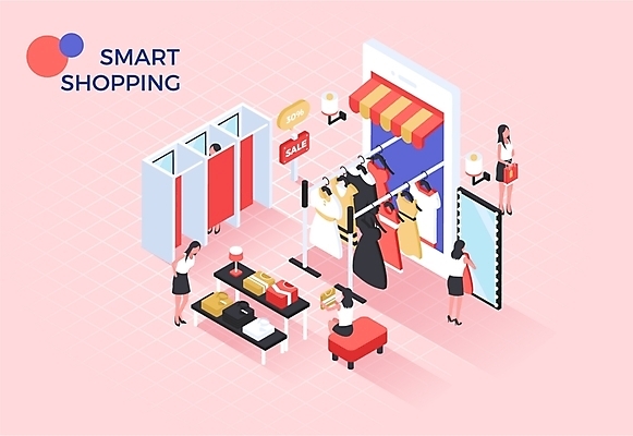 전신 옷 원피스 여자 분홍색 티셔츠 일러스트 모바일 사람 여러명 성인 스마트폰 쇼핑 치마 세일 거울 옷걸이 스마트 모바일쇼핑 탈의실 아이소메트릭 온라인구매 스토어 2024트렌드 버라이어티가격전략 국내일러스트 AI파일 컬러 다수 컨셉 셔츠 하의 핸드폰 스마트기기 유행 온라인쇼핑 신조어 파일형식 벡터 2024년