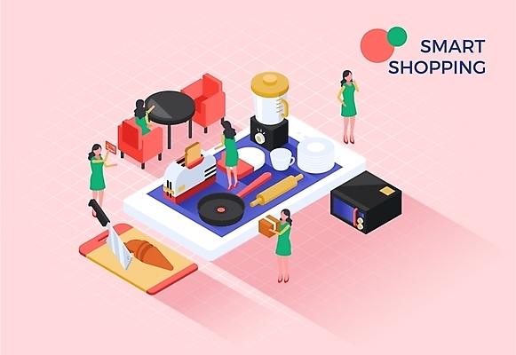 전신 그릇 여자 분홍색 의자 일러스트 탁자 주방용품 모바일 도마 사람 여러명 성인 컵 스마트폰 쇼핑 프라이팬 칼 화장지 전자레인지 믹서 스마트 식칼 모바일쇼핑 아이소메트릭 주방장갑 토스트기 온라인구매 스토어 2024트렌드 버라이어티가격전략 국내일러스트 AI파일 식기 컬러 가구 생활용품 장갑 다수 컨셉 핸드폰 스마트기기 유행 가전제품 레인지 온라인쇼핑 신조어 파일형식 벡터 2024년