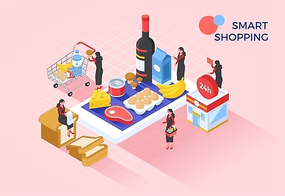 전신 여자 분홍색 일러스트 식재료 모바일 치즈 바나나 육류 사람 여러명 성인 스마트폰 쇼핑 장보기 와인 계란 버섯 쇼핑카 우유 샴페인 스마트 식빵 마트 모바일쇼핑 통조림 아이소메트릭 편의점 온라인구매 스토어 2024트렌드 버라이어티가격전략 국내일러스트 AI파일 빵 컬러 다수 컨셉 과일 유제품 주류 핸드폰 스마트기기 유행 상점 알 카트 온라인쇼핑 신조어 파일형식 벡터 2024년