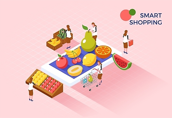 전신 여자 분홍색 오렌지 과일 일러스트 모바일 수박 바나나 스마트라이프 사람 여러명 성인 스마트폰 쇼핑 쇼핑백 쇼핑카 체리 사과 레몬 스마트 참외 모과 모바일쇼핑 아이소메트릭 온라인구매 스토어 2024트렌드 버라이어티가격전략 국내일러스트 AI파일 라이프스타일 컬러 다수 컨셉 가방 핸드폰 스마트기기 유행 카트 온라인쇼핑 신조어 파일형식 벡터 2024년