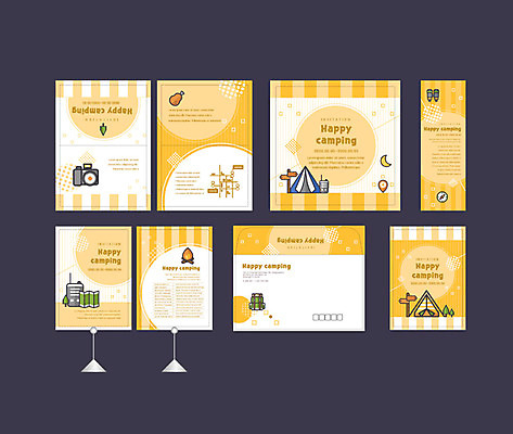 템플릿 배너템플릿 행복 여행 지도 배낭 텐트 사람없음 세트 노란색 카메라 봄 망원경 캠핑 현수막 모닥불 전단 엽서 초대장 무전기 약도 소봉투 행사세트 행사템플릿 AI파일 배너 계절 감정 컬러 가방 불 레저 무선통신 편지봉투 카드_감사 캠핑도구 전자제품 편지 홍보물 파일형식 벡터