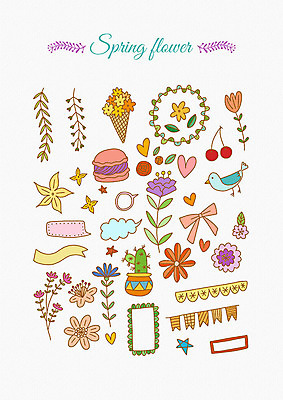 PSD 한마리 꽃잎 꽃 리본 잎 꽃백그라운드 일러스트 봄꽃 조류 나뭇잎 선인장 프레임 사람없음 세트 봄 다양 하트 마카롱 가랜드 엘리먼트 국내일러스트 모양 식물 동물 1 계절 다수 백그라운드 디저트 파티용품 파일형식