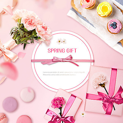 PSD 편집이미지 리본 분홍색 꽃다발 포장 따뜻함 선물 사람없음 선물상자 귀여움 봄 컵케이크 카네이션 초대장 마카롱 산뜻 싱그러움 카피스페이스 이미지편집 카드프레임 계절 꽃 컬러 컨셉 디저트 카드_감사 프레임 상자 케이크 공백 파일형식