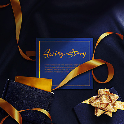 PSD 편집이미지 리본 포장 따뜻함 선물 사람없음 파란색 선물상자 귀여움 금색 신용카드 지갑 초대장 산뜻 카피스페이스 이미지편집 카드프레임 컬러 컨셉 카드_감사 프레임 금융 상자 공백 파일형식