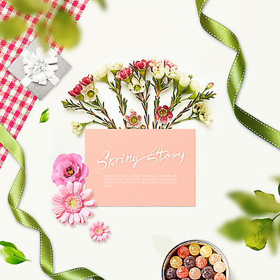 PSD 편집이미지 꽃 리본 분홍색 여러송이 나뭇잎 따뜻함 사탕 선물 사람없음 초록색 선물상자 귀여움 봄 초대장 싱그러움 카피스페이스 이미지편집 카드프레임 식물 계절 컬러 다수 컨셉 잎 디저트 카드_감사 프레임 상자 공백 파일형식