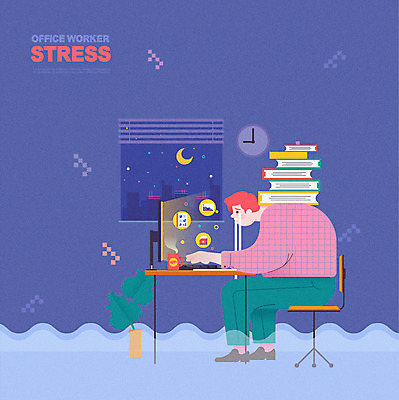 전신 응시 남자 시계 의자 일러스트 스트레스 직장 피곤 한명 사람 앉기 성인 컴퓨터 사무실 모니터 작업 직장인 비즈니스맨 남색 눈물 책상 문서 업무과다 야근 국내일러스트 AI파일 직업 1 시선 감정 컬러 가구 컨셉 회사 비즈니스 모션 전자제품 업무 파일형식 벡터