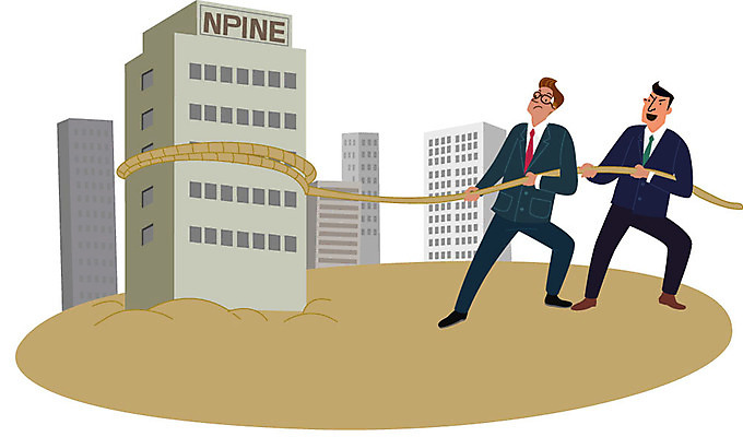 전신 남자 행복 일러스트 회사 비즈니스 사람 빌딩 20대 성인 두명 건물 구직 당기기 실업 청년실업 취업준비생 줄다리기 일자리 국내일러스트 AI파일 건축물 감정 컨셉 모션 놀이 청년 사회이슈 파일형식 벡터