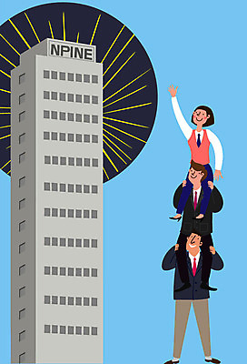 여자 남자 행복 일러스트 회사 협력 미소 사람 빌딩 20대 성인 세명 손들기 구직 성장 목말 실업 청년실업 취업준비생 일자리 국내일러스트 AI파일 감정 컨셉 비즈니스 모션 표정 청년 건물 사회이슈 파일형식 벡터