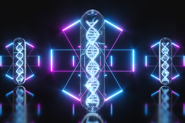 포토 JPG 해외이미지 백그라운드 추상 사람없음 그래픽 3D DNA 생명공학 네온 겹침 직사각형 유리관 이중나선 이중나선구조 해외포토 도형 무늬 의학 실험기구 디지털합성 파일형식 이미지허브