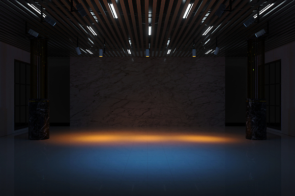 포토 JPG 해외이미지 조명 사람없음 내부 파란색 3D 검은색 어둠 공간 비어있는 해외포토 컬러 디지털합성 파일형식 이미지허브