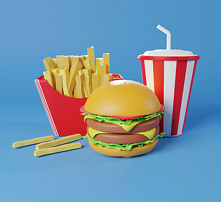 포토 JPG 해외이미지 빨대 사람없음 3D 감자튀김 햄버거 파란배경 콜라 해외포토 백그라운드 감자 패스트푸드 파란색 튀김 디지털합성 탄산음료 파일형식 이미지허브