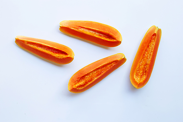 포토 JPG 해외이미지 단면 실내 사람없음 여러개 열대과일 흰배경 과일조각 파파야 해외포토 조각 다수 백그라운드 과일 내부 흰색 파일형식 이미지허브