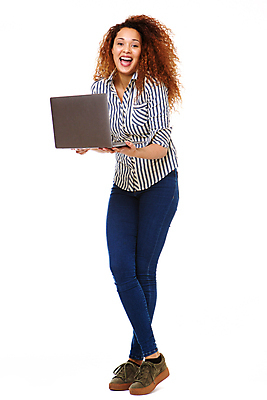 포토 JPG 해외이미지 1 라이프스타일 응시 여자 행복 얼굴 백그라운드 신체 한명 서기 미소 웃음 사람 성인 노트북 컴퓨터 유행 흰색 잡기 자신감 시원함 가득함 히스패닉 길이 고립 섞기 스타일 카피스페이스 해외포토 시선 감정 컬러 모션 표정 생활 신체부위 전자제품 공백 파일형식 이미지허브