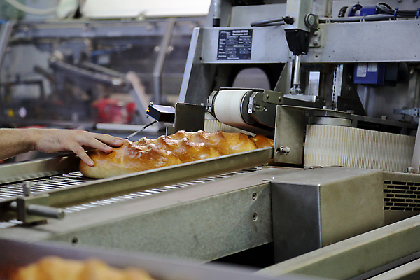 포토 JPG 해외이미지 손 빵 이동 공장 실내 아웃포커스 신체부위 만지기 운반 컨베어밸트 해외포토 음식 컨셉 공업 모션 촬영기법 사람 내부 기계 파일형식 이미지허브