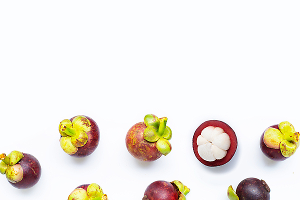 포토 JPG 해외이미지 단면 실내 사람없음 여러개 열대과일 흰배경 망고스틴 카피스페이스 해외포토 다수 백그라운드 과일 내부 공백 흰색 파일형식 이미지허브