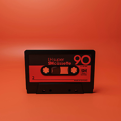 포토 JPG 해외이미지 음악 노래 사람없음 3D 카세트테이프 오브젝트 복고 오디오 아날로그 스테레오 구식 주황색배경 해외포토 백그라운드 문화예술 전자제품 주황색 소리 디지털합성 파일형식 이미지허브